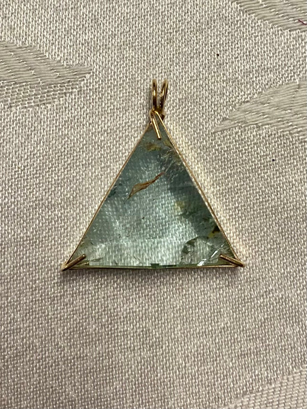 Star of David Aquamarine Pendant 14kt gold