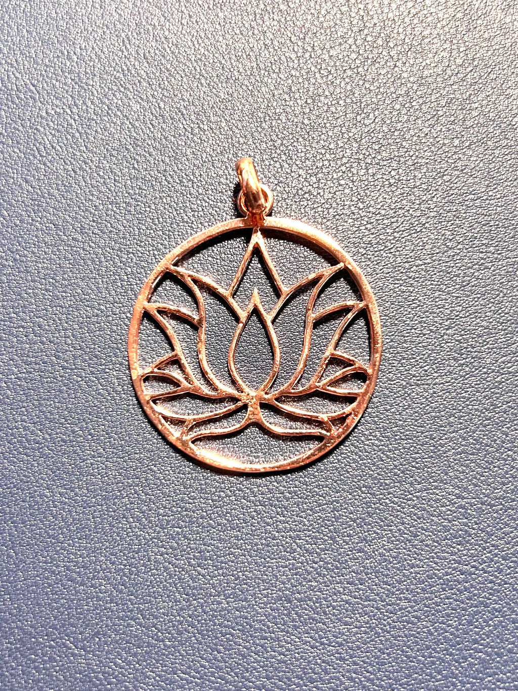 7D Copper Lotus Flower Pendant