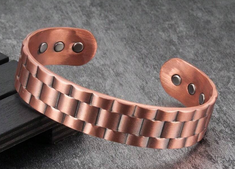 7D Wave Pattern Copper Magnet Bracelet