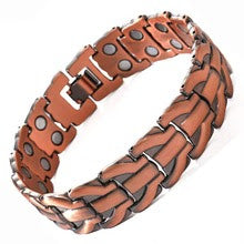 7D Copper Link Magnet Bracelet - Adjustable