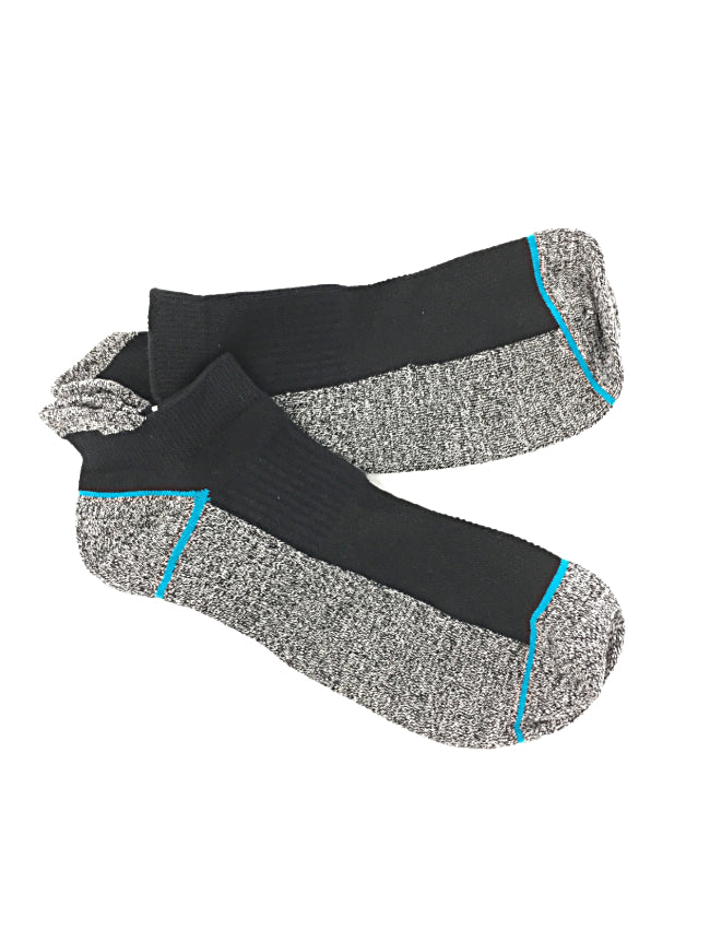 7D Copper Antibacterial Athletic Ankle Socks (M/F) – Blue, Large