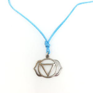 7D Chakra Necklace – Ajna Third Eye – Silver with Colored Cord