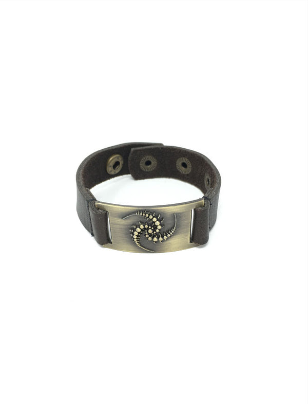 7D Crop Circle Bracelet, Leather, Adjustable